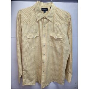 Panhandle Slim‎ Plaid Western Shirt Mens Large Snap Button Pockets Cowboy